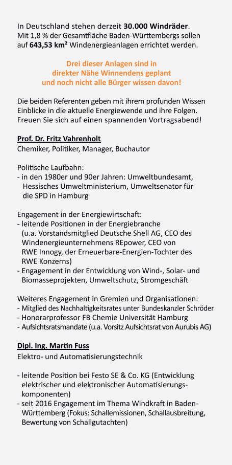Einladung für den 30.04.2025 mit Prof. Dr. Vahrenholt
