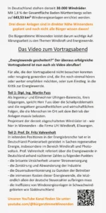 Rückseite Einladungsflyer für den YouTube Kanal der Bürgerstimme Winnenden