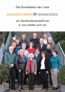 Einladungsflyer der Liste Bürgerstimme Winnenden zur Gemeinderatswahl 2024