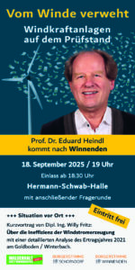 Vorderseite Einladungsflyer für den Vortragsabend am 18. September 2025