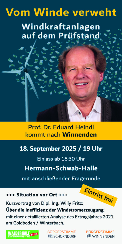 Vorderseite Einladungsflyer für den Vortragsabend am 18. September 2025